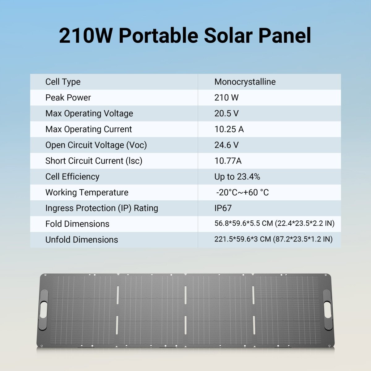 Dabbsson 210W Portable Solar Panel