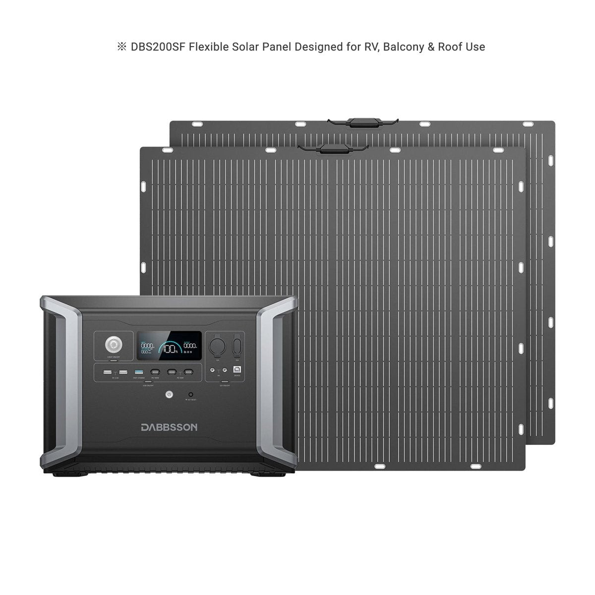 Dabbsson DBS2300 Plus Flexible Solar Panel Set - 2330Wh | 2200W | 210W